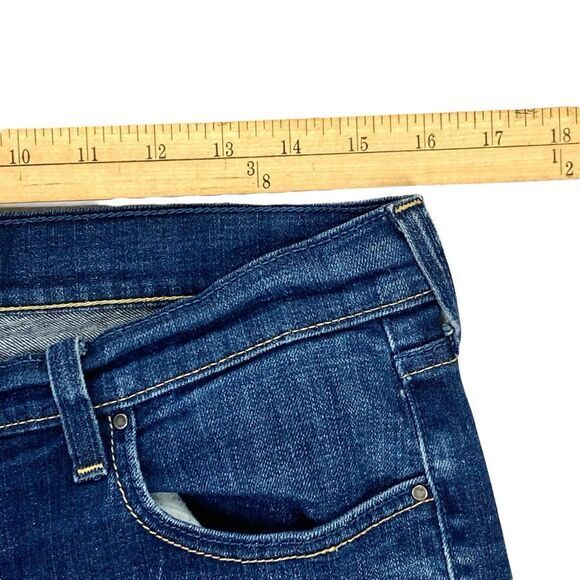 Levi's 515 Bootcut Jeans Women 12 Blue Distressed Western Cowgirl 90s Retro Wear - Picture 10 of 15